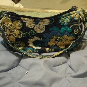 Vera Bradley Floral Mini Bag - Blue and Beige